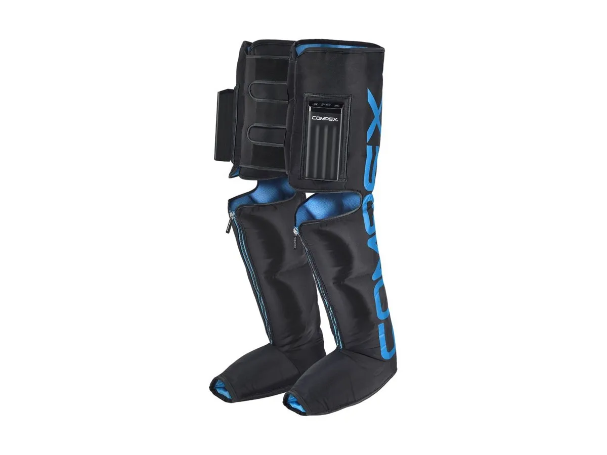 Bottes de pressothérapie sans fil Compex Ayre Pro dans leur malette
